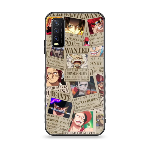 Vivo Y20s - Wanted Anime - Premium Printed Glass soft Bumper shock Proof Case