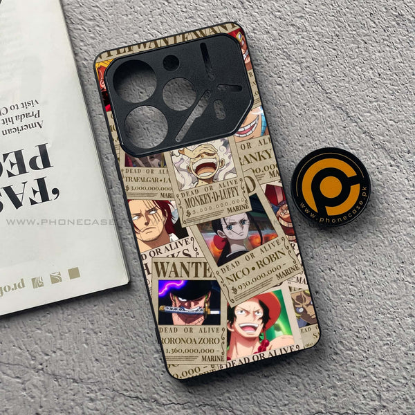 Tecno Pova 6 Pro - Wanted Anime - Premium Metal  Printed soft Bumper shock Proof Case