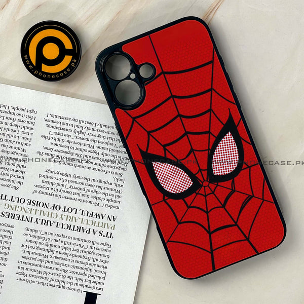 iPhone 16 Plus - Web of Heroism - Premium Printed Glass soft Bumper shock Proof Case