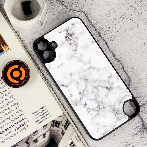 Nothing CMF Phone 1 - White Marble Series - Premium Metal Printed soft Bumper Shock Proof Case