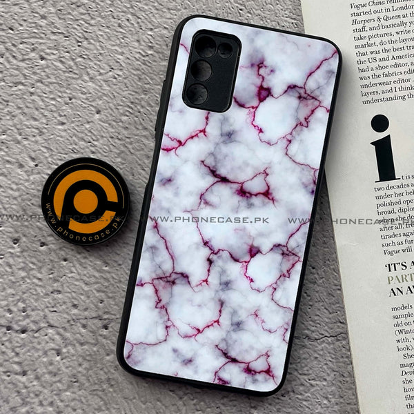 Samsung Galaxy A02s - White Marble Series - Premium Printed Metal soft Bumper shock Proof Case