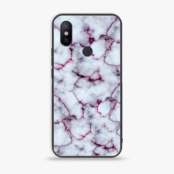 Xiaomi Mi A2 / Mi 6X - White Marble Series - Premium Printed Glass soft Bumper shock Proof Case