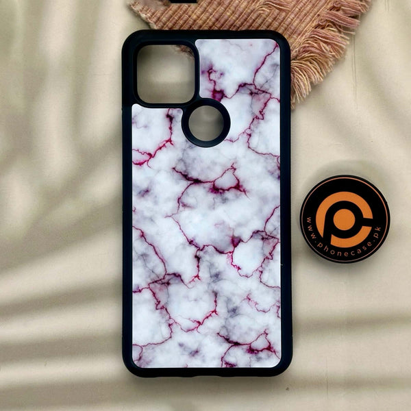 Google Pixel 4a 5G - White Design 1 - Premium Metal Printed Soft Bumper Shock Proof Case