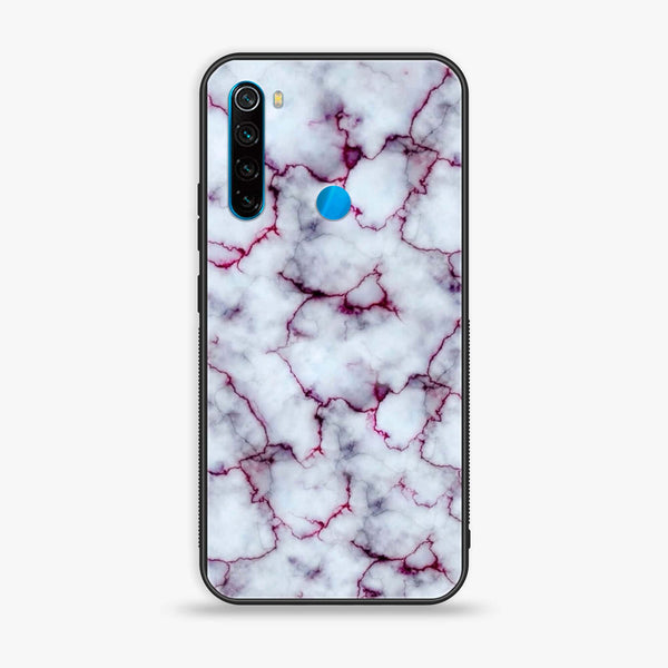 Redmi Note 8 - White Marble Series - Premium Printed Glass soft Bumper shock Proof Case