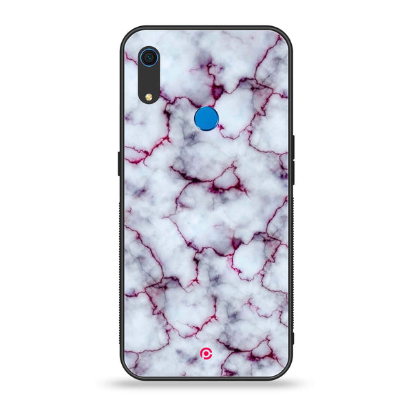 Huawei Y6s - White Marble Series - Premium Printed Metal soft Bumper shock Proof Case