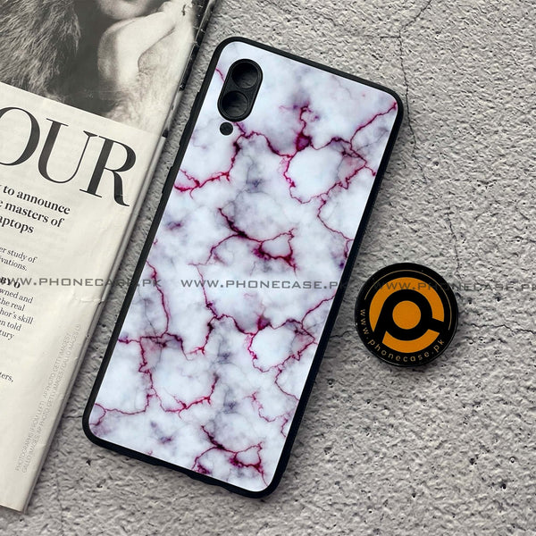 Samsung Galaxy A02 - White Marble series - Premium Printed Metal soft Bumper shock Proof Case