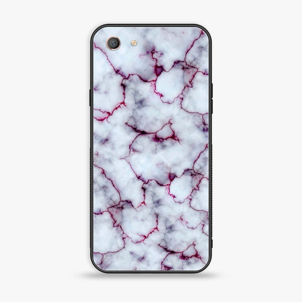 Oppo A71 (2017)  - White Marble Series  - Premium Printed Glass soft Bumper shock Proof Case