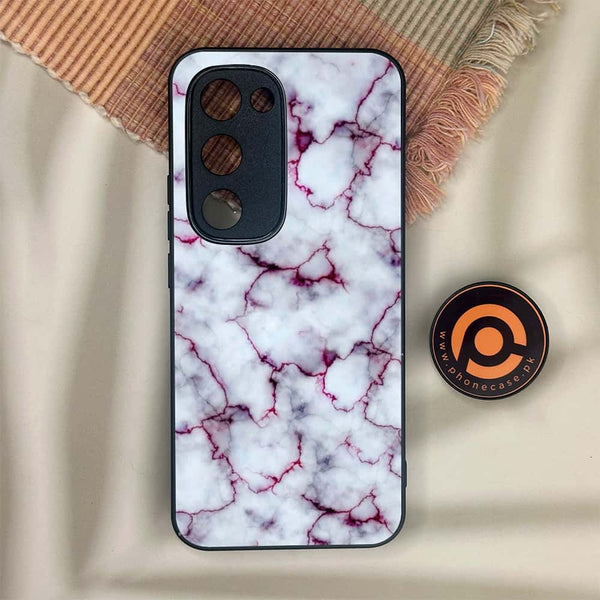 Tecno Spark 40 Pro Plus - White Marble Series - Premium Metal Printed soft Bumper shock Proof Case