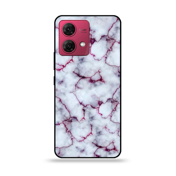 Motorola Moto G84 - White Marble Series - Premium Printed Glass soft Bumper shock Proof Case