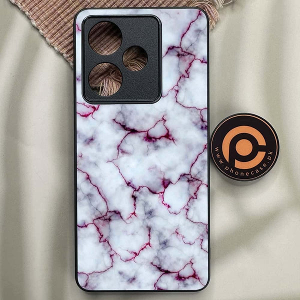 Realme GT 7T - White Marble Series - Premium Metal Printed soft Bumper shock Proof Case