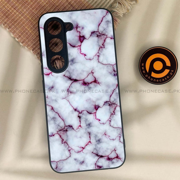 Tecno Spark 40 Pro - White Marble Series - Premium Metal Printed soft Bumper shock Proof Case