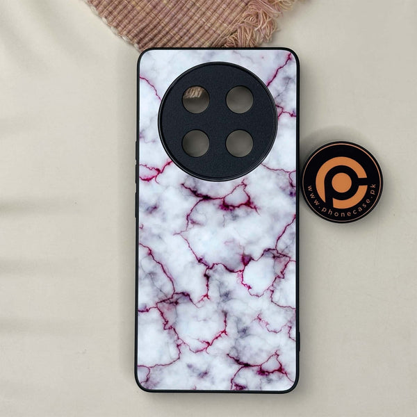 Honor X9c 5G - White Marble Series - Premium Metal Printed soft Bumper shock Proof Case