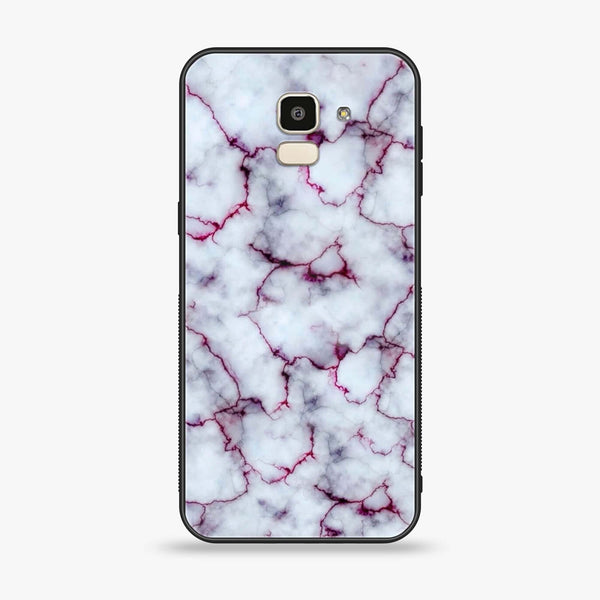 Samsung Galaxy J6 (2018) - White Marble - Premium Printed Glass soft Bumper shock Proof Case