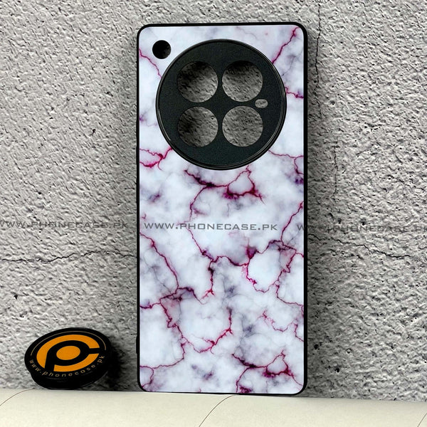 Infinix Zero 40 - White Marble Design 1 - Premium Metal  Printed soft Bumper shock Proof Case CS-28248