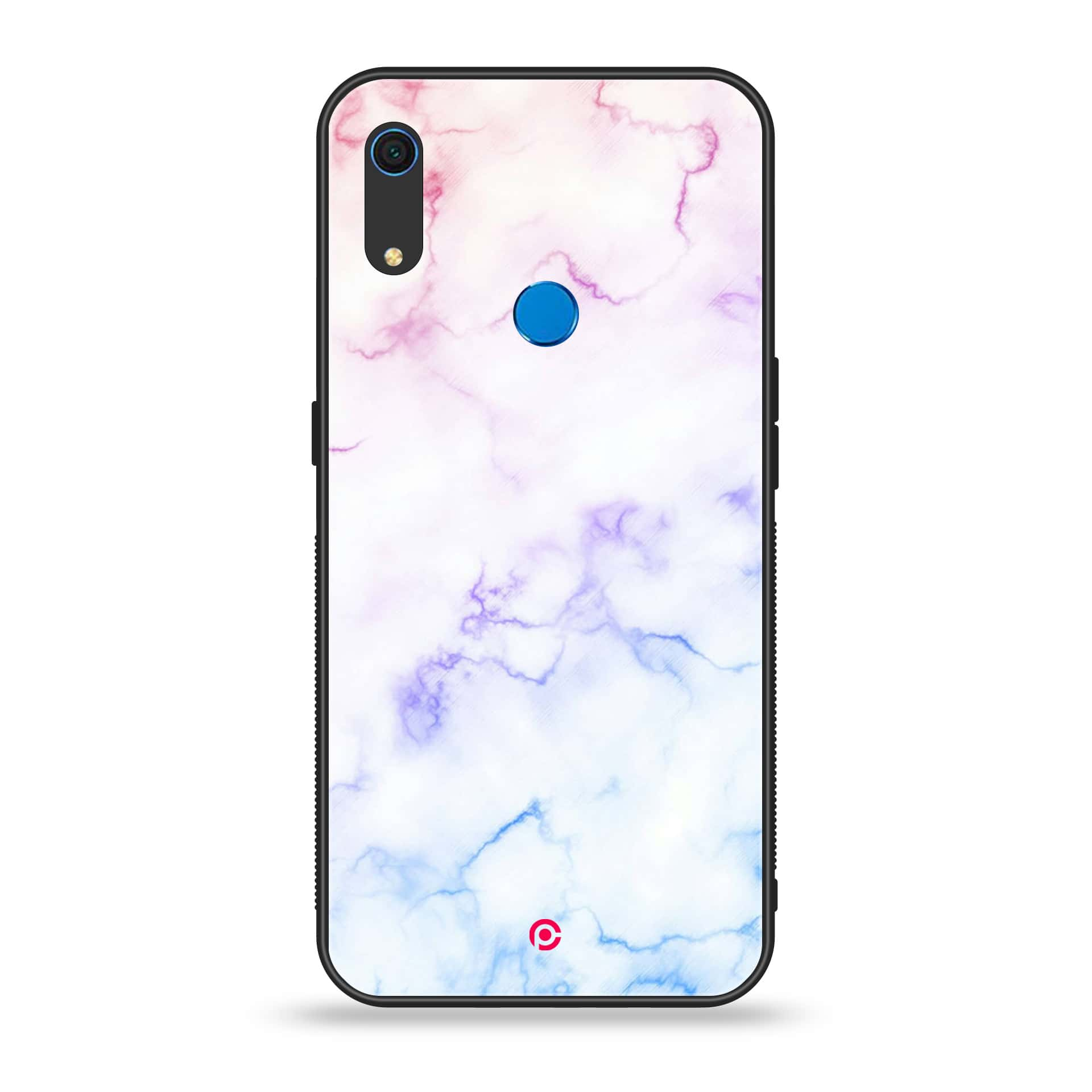 Huawei Y6s - White Marble Series - Premium Printed Metal soft Bumper shock Proof Case