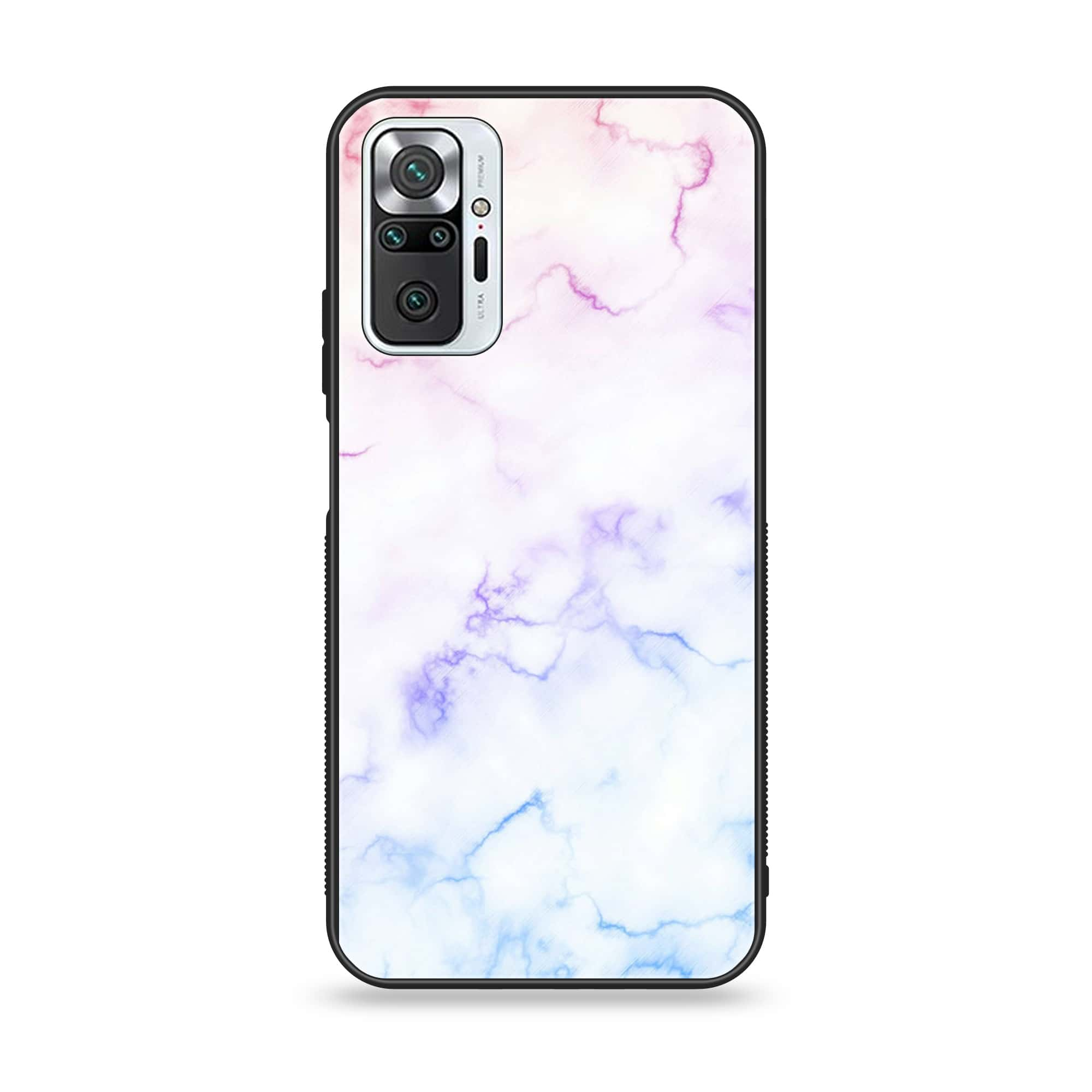 Xiaomi Redmi Note 10 Pro - White Marble Series - Premium Printed Glass soft Bumper shock Proof Case