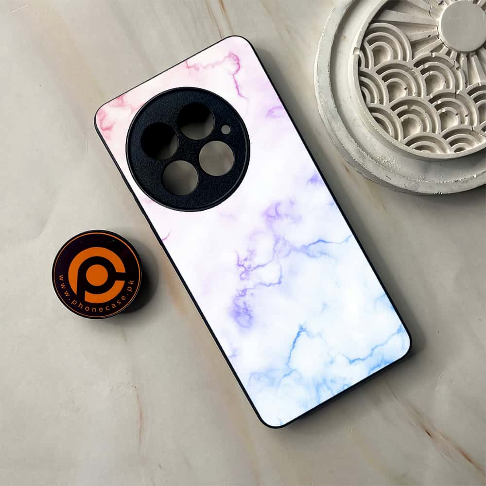 OnePlus 13 - White Marble Series - Premium Metal Printed soft Bumper shock Proof Case