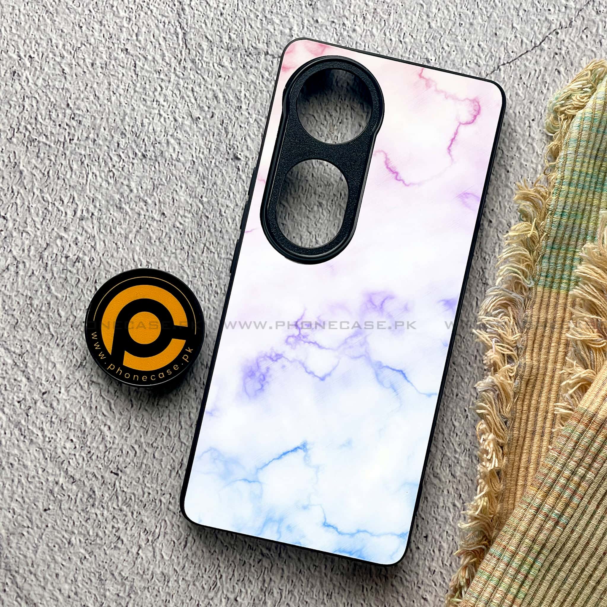 Vivo S19 Pro - White Marble series - Premium Metal Printed soft Bumper shock Proof Case