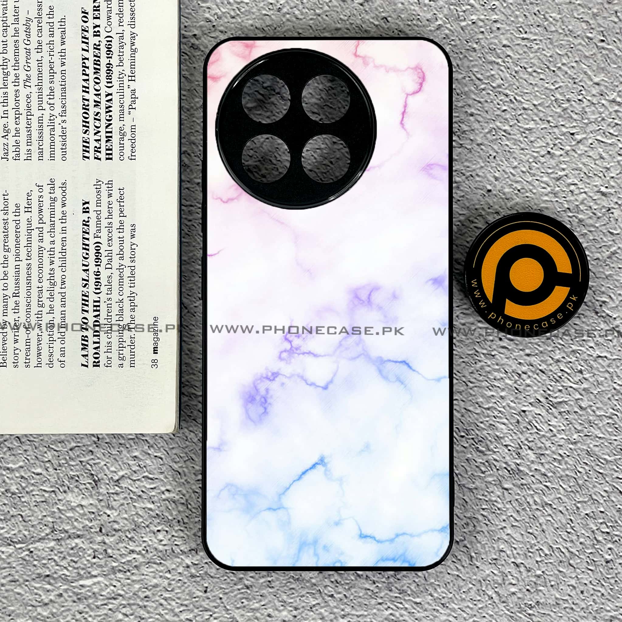 OnePlus Ace 5 - White Marble series - Premium Metal Printed soft Bumper shock Proof Case