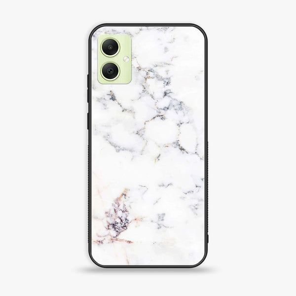 Samsung Galaxy A05 - White Marble Design 3 - Premium Printed Glass soft Bumper shock Proof Case CS-6890