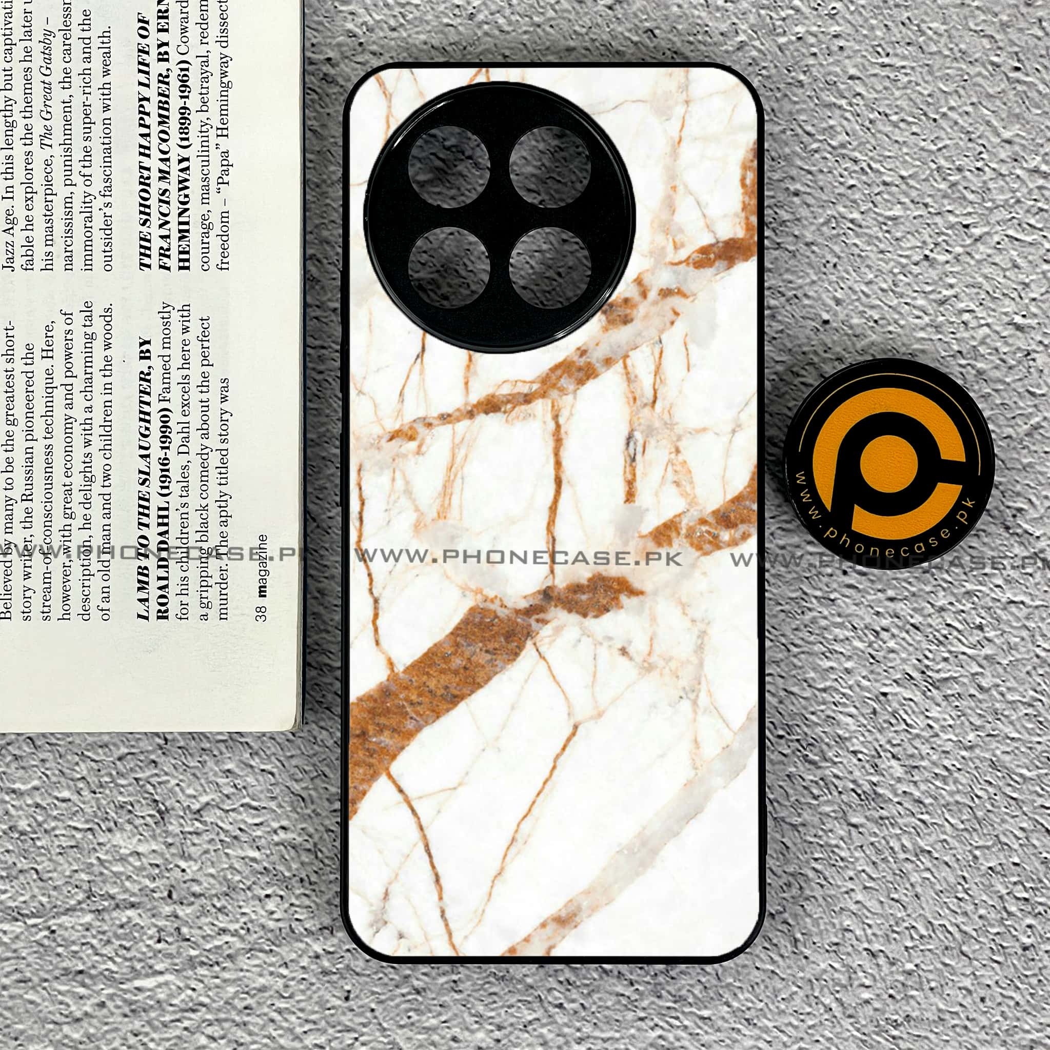 OnePlus Ace 5 - White Marble series - Premium Metal Printed soft Bumper shock Proof Case
