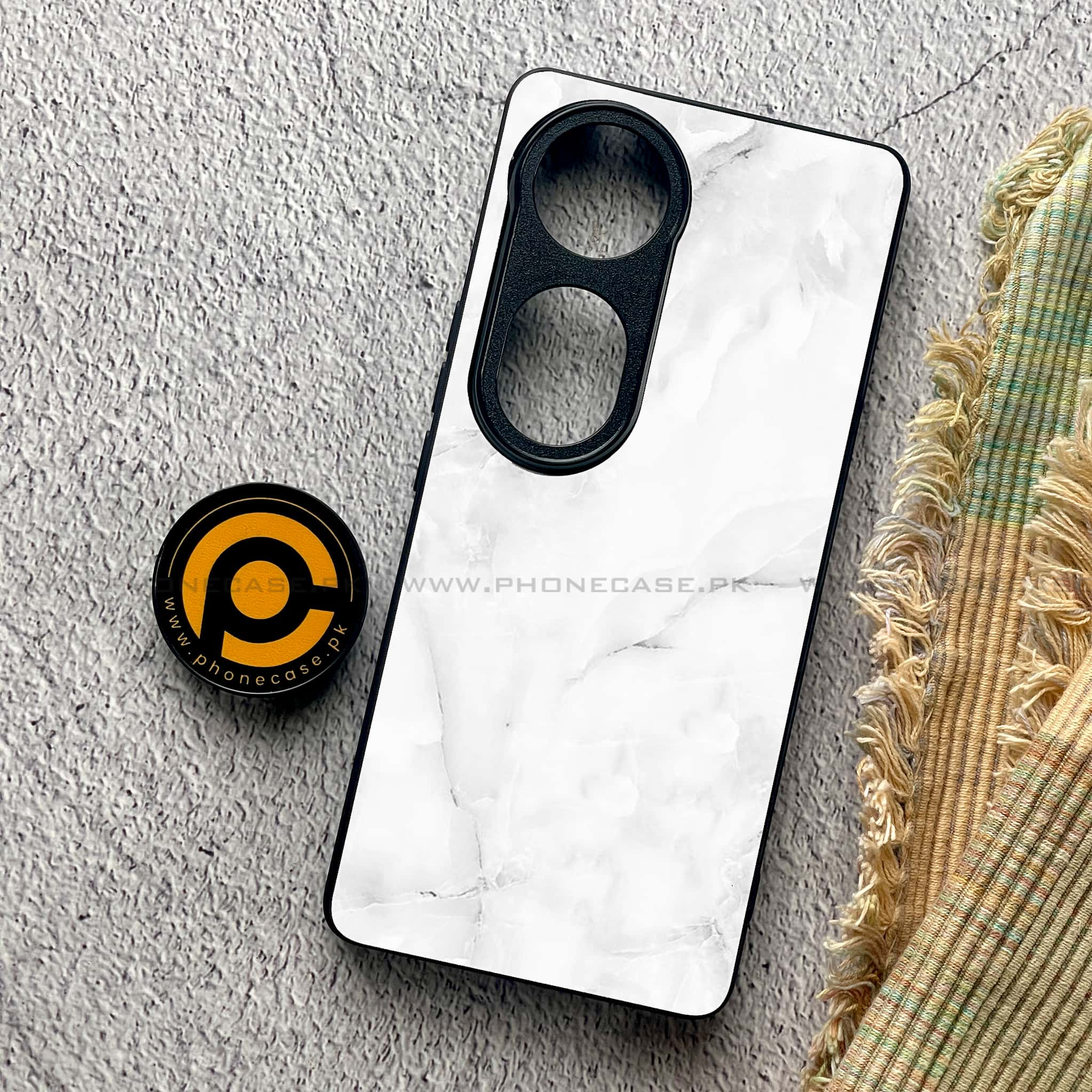 Vivo V40 - White Marble series - Premium Metal Printed soft Bumper shock Proof Case