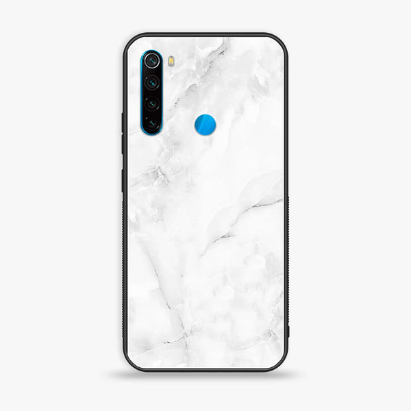 Redmi Note 8 - White Marble Design 5 - Premium Printed Glass soft Bumper shock Proof Case CS-20225