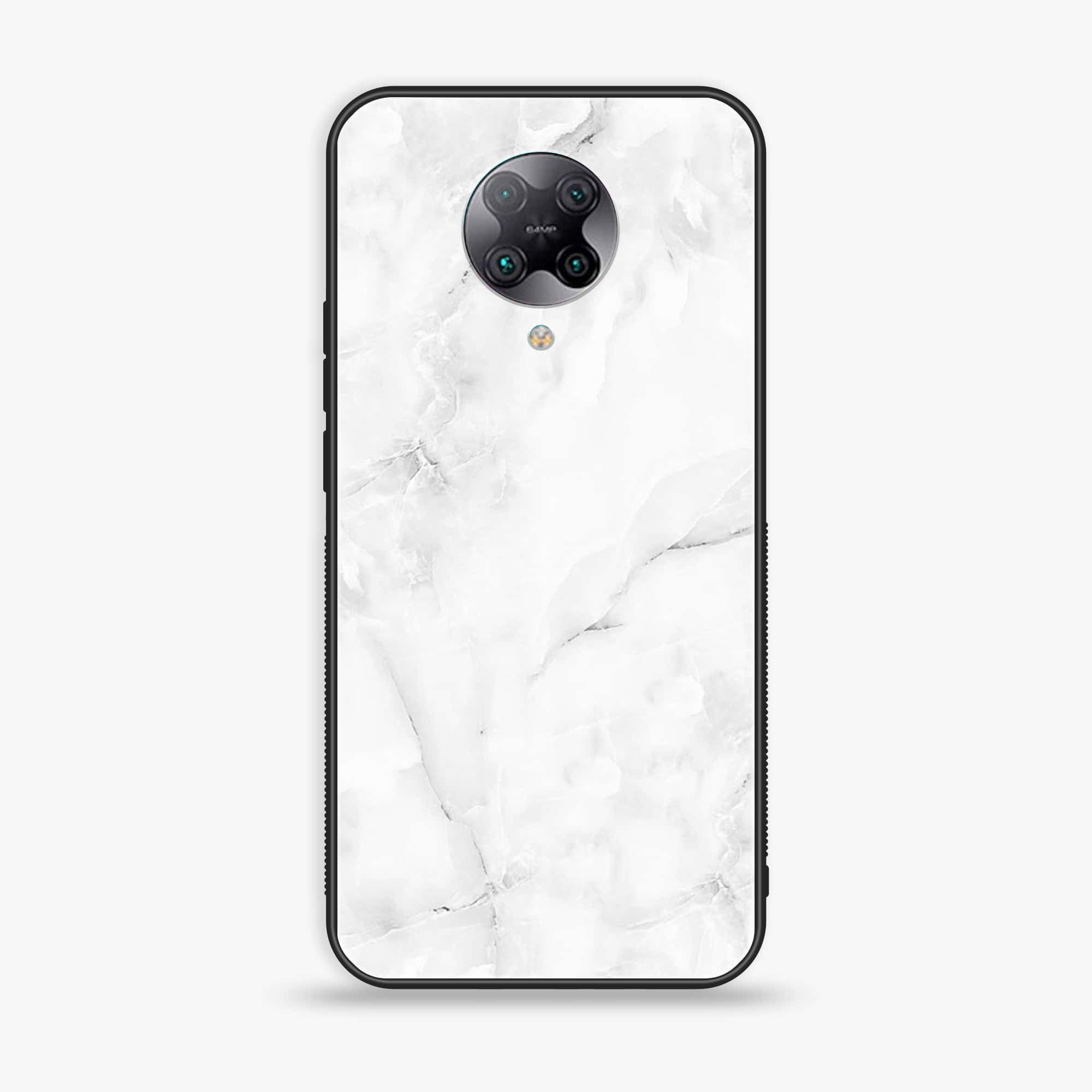 Xiaomi Poco F2 Pro - White Marble Series - Premium Printed Glass soft Bumper shock Proof Case