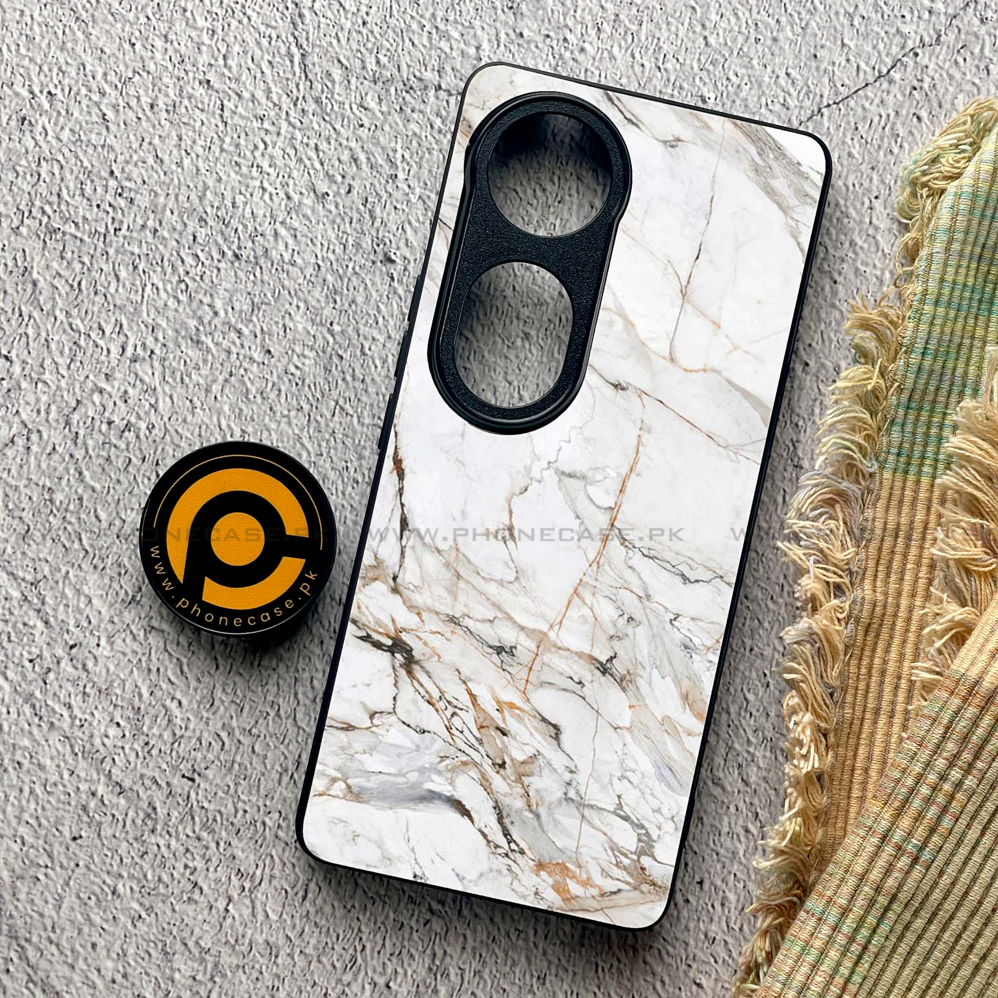 Vivo V40 - White Marble series - Premium Metal Printed soft Bumper shock Proof Case