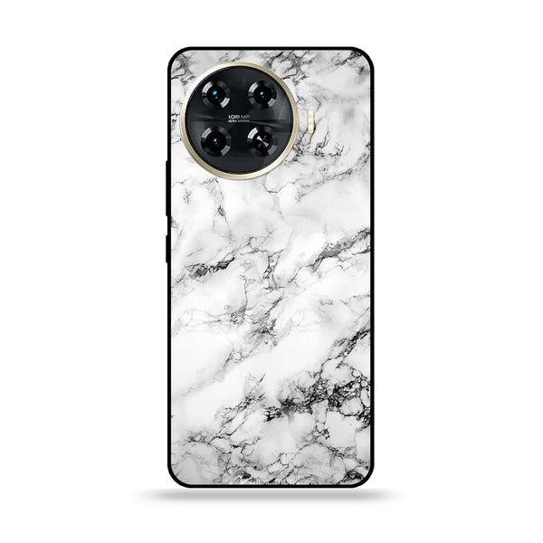 Tecno Spark 20 pro plus - White Marble Design 7- Premium Printed Glass soft Bumper shock Proof Case CS-26050