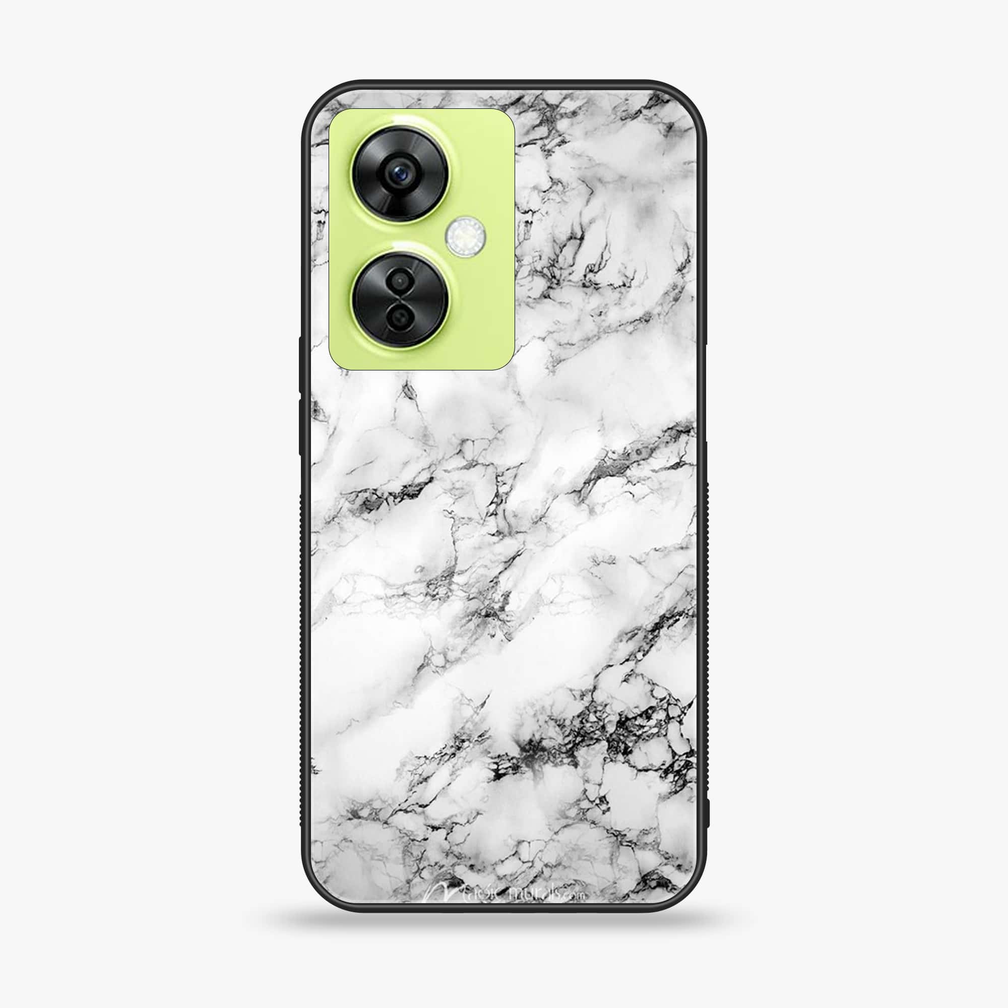 OnePlus Nord CE 3 Lite - White Marble Series - Premium Printed soft Bumper shock Proof Case