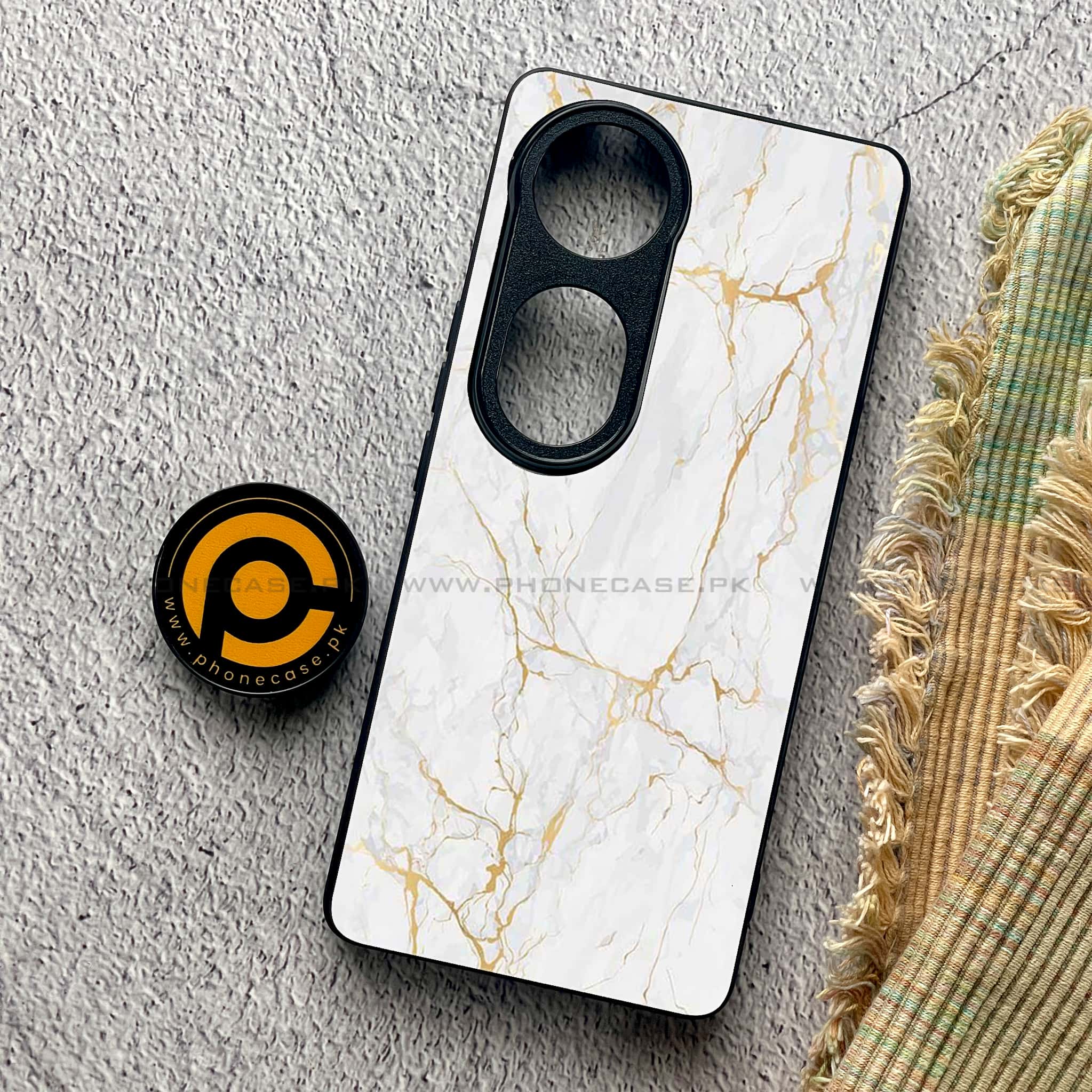 Vivo V40 Pro - White Marble series - Premium Metal Printed soft Bumper shock Proof Case