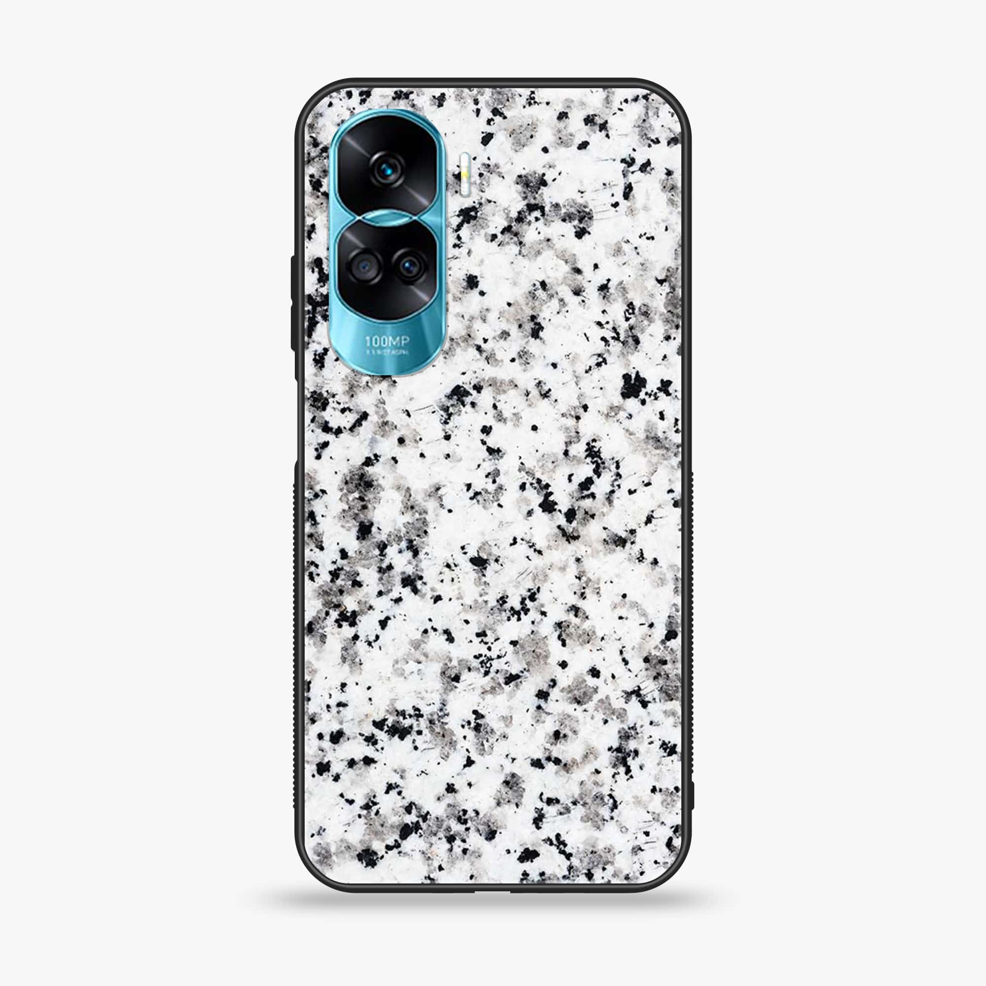 Honor 90 Lite - White Marble Series - Premium Printed Glass soft Bumper shock Proof Case
