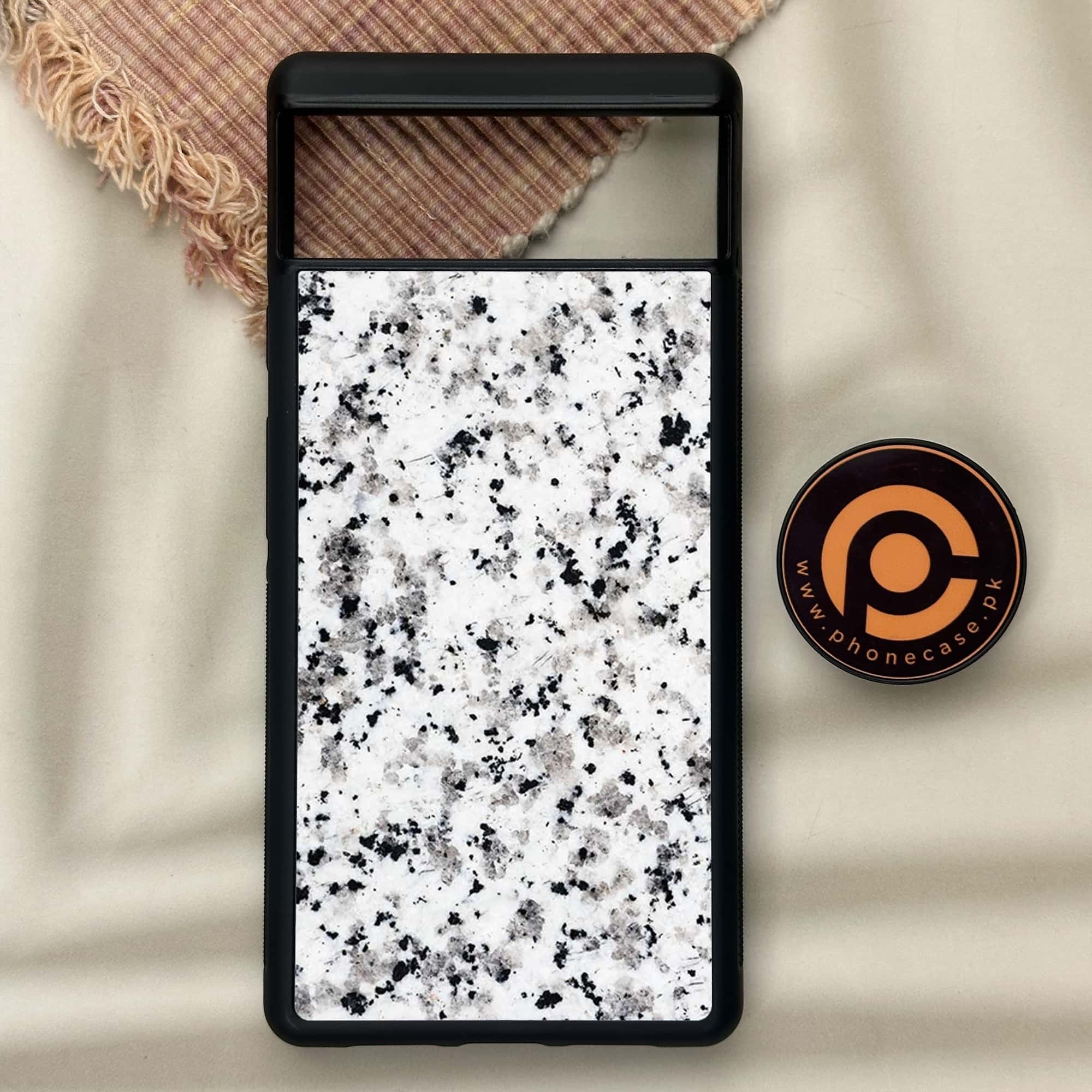 Google Pixel 6 - White Marble Series - Premium Metal Printed soft Bumper Shock Proof Case