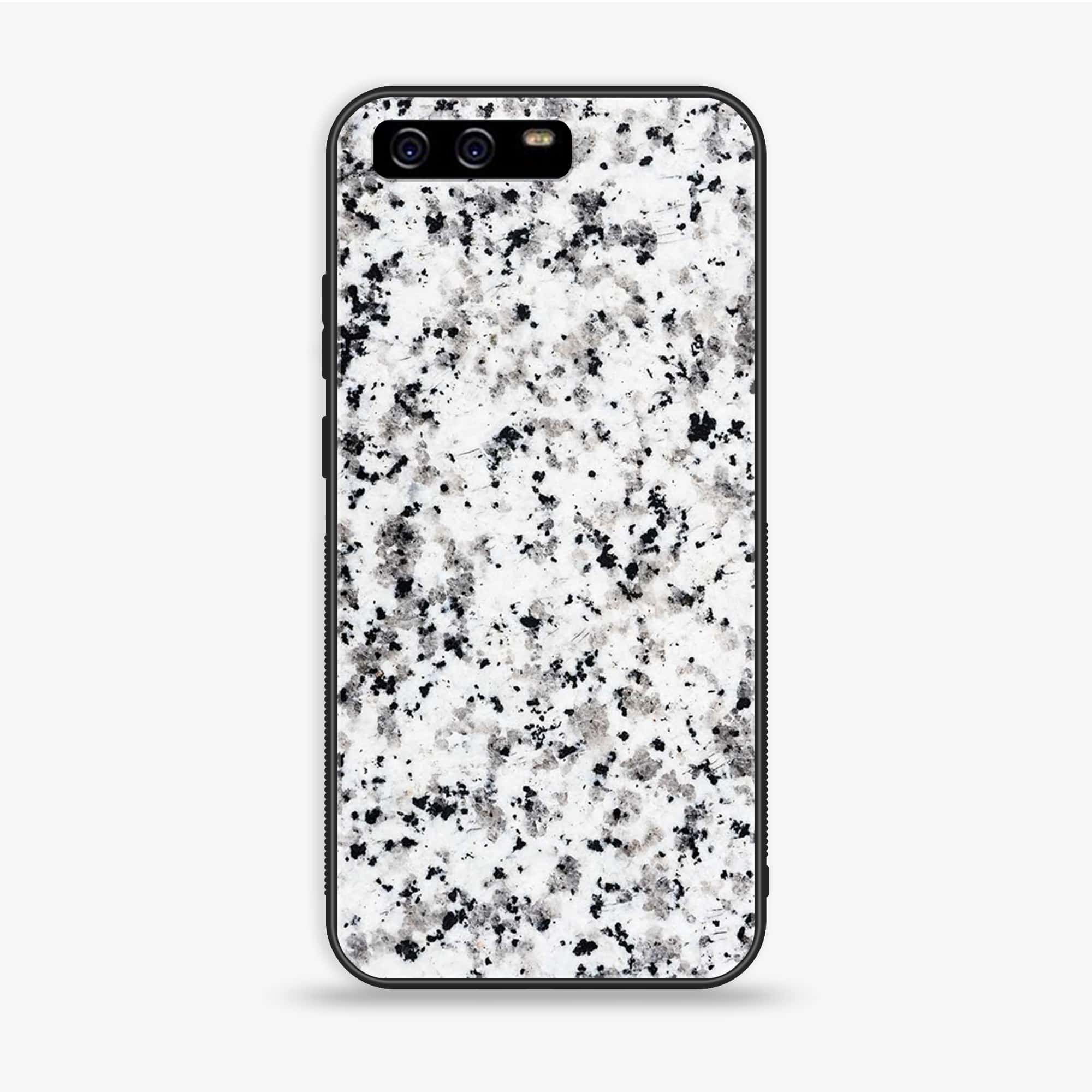 Huawei P10 - White Marble Series - Premium Printed Glass soft Bumper shock Proof Case