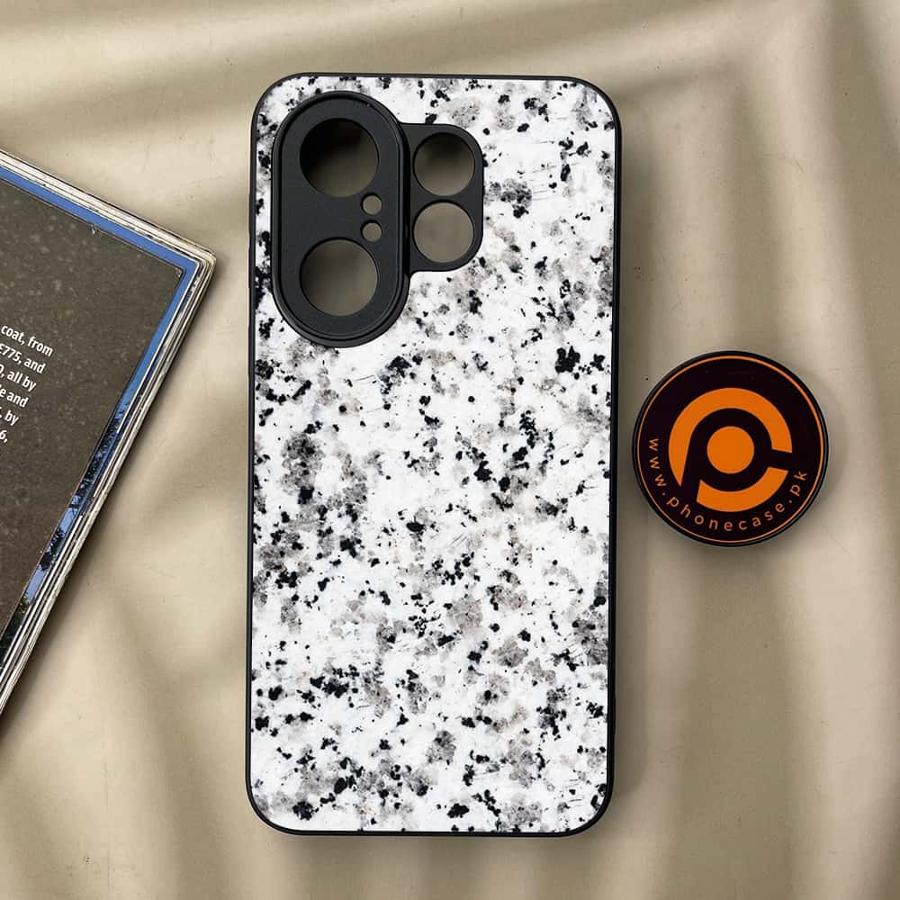 Vivo X200 FE - White Marble series - Premium Metal Printed soft Bumper Shock Proof Case