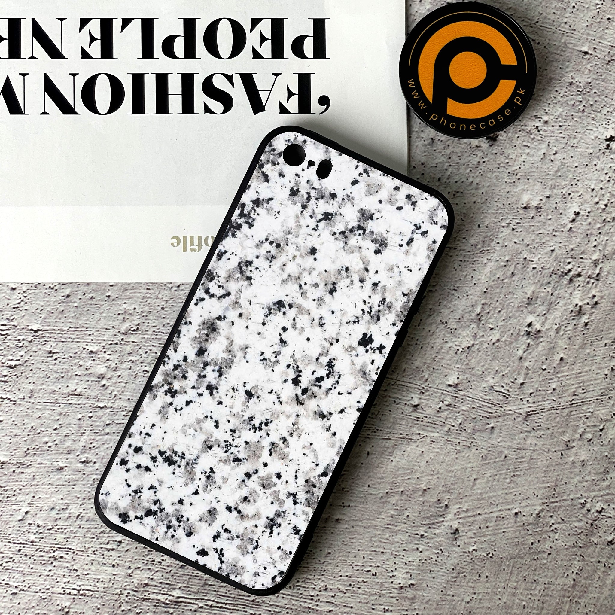 iPhone 5/5c/5s - White Marble series - Premium Printed Glass soft Bumper shock Proof Case