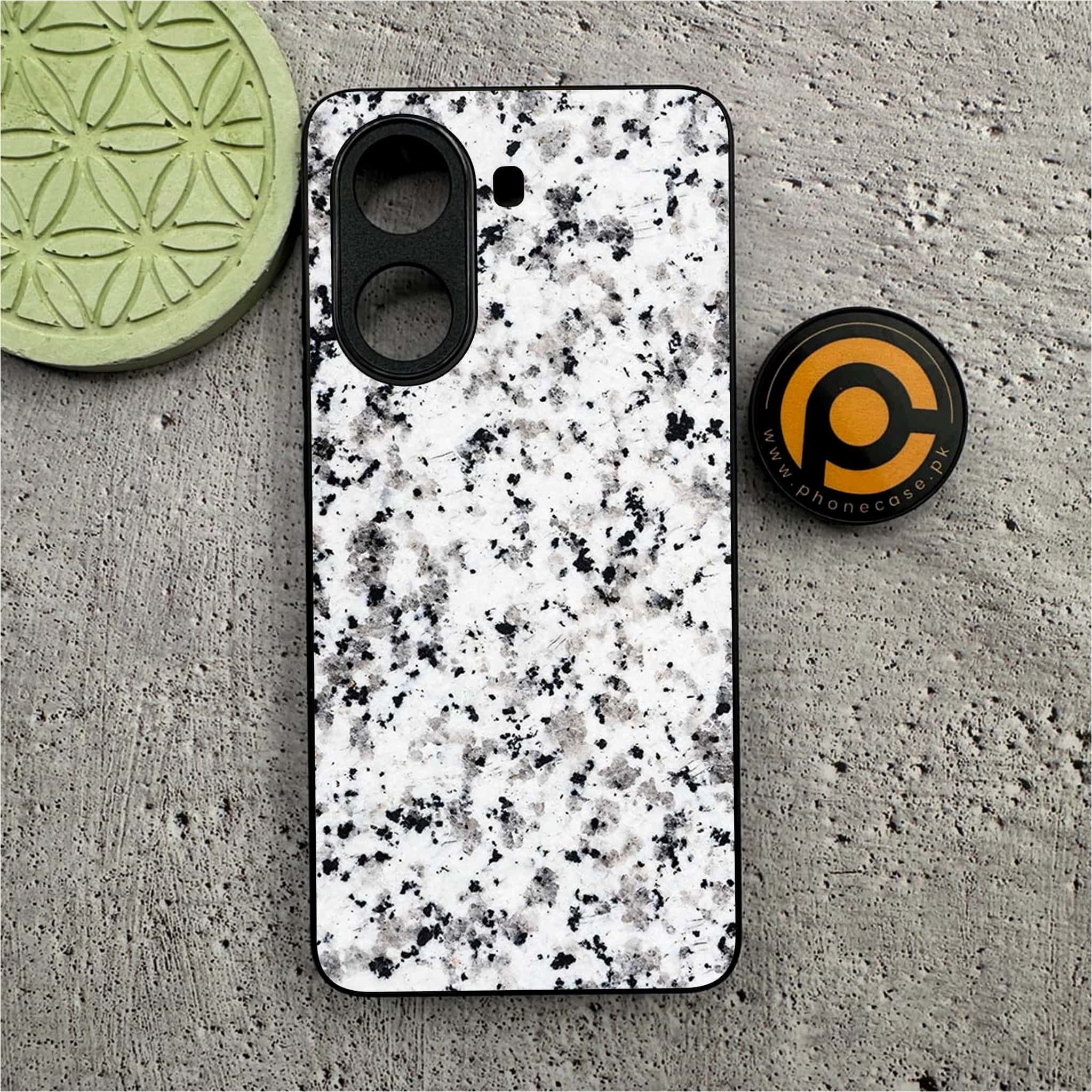 Xiaomi Poco X7 Pro 5G - White Marble series - Premium Metal Printed soft Bumper shock Proof Case