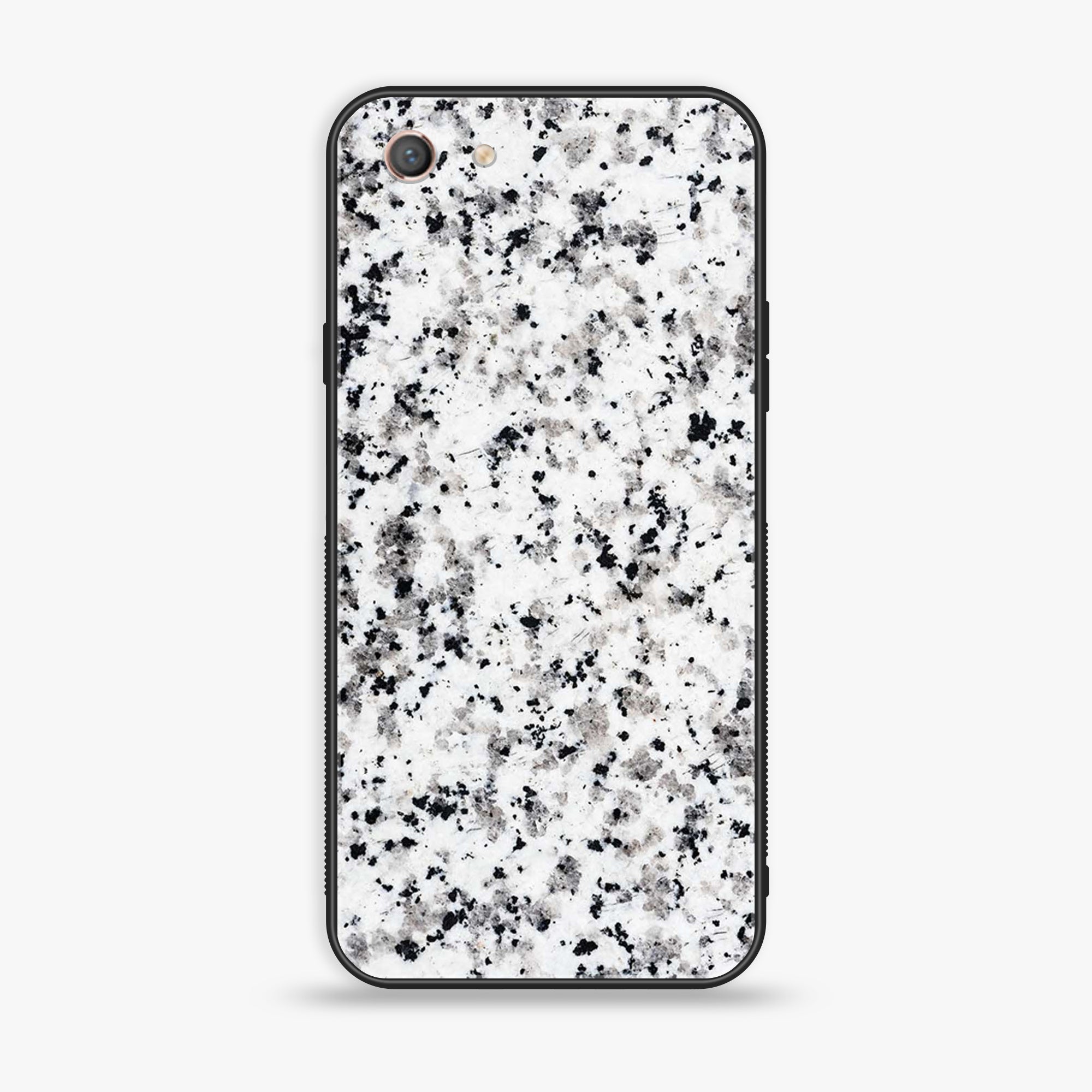 Oppo A71 (2017)  - White Marble Series  - Premium Printed Glass soft Bumper shock Proof Case