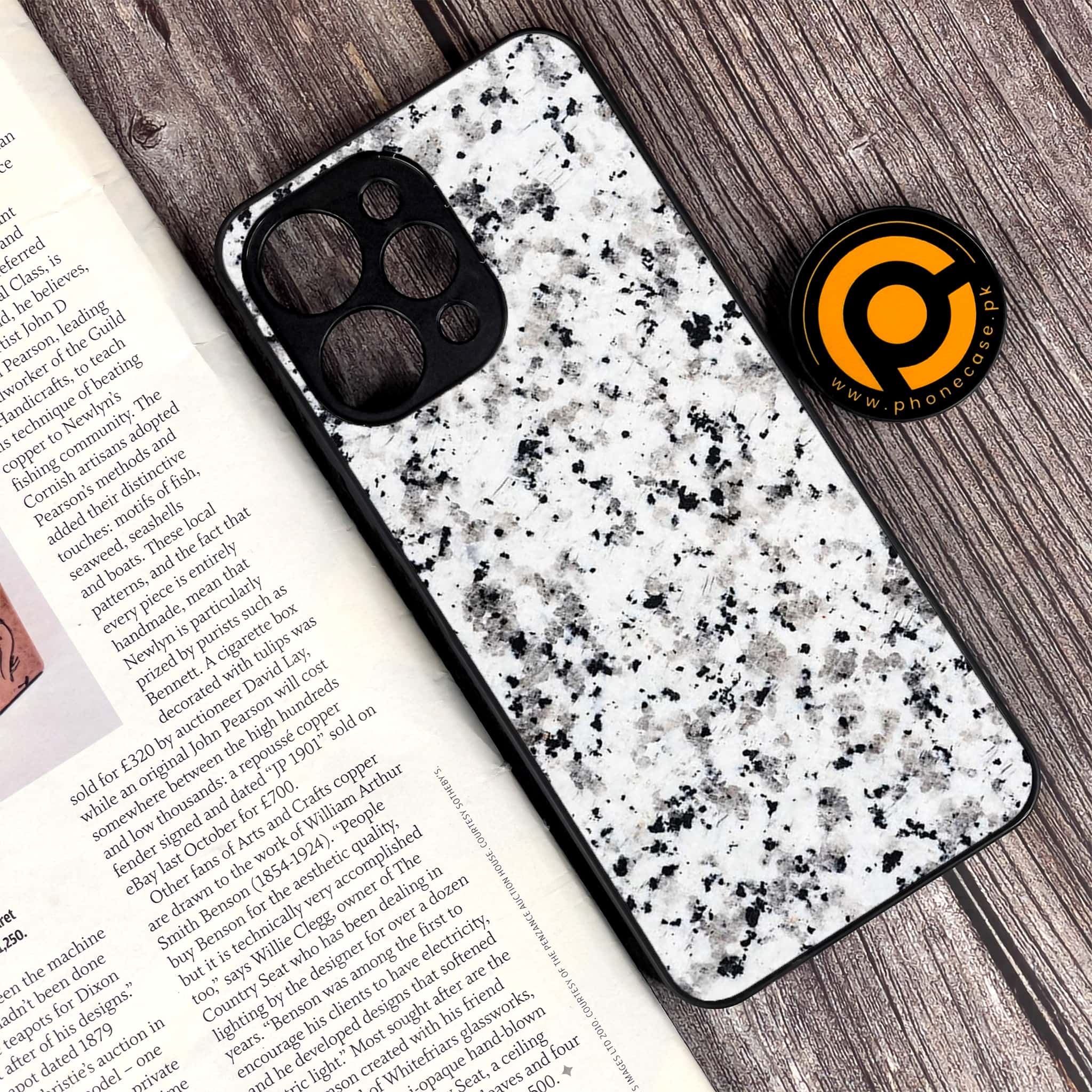 Xiaomi Redmi 12 - White Marble Series - Premium Printed Glass soft Bumper shock Proof Case