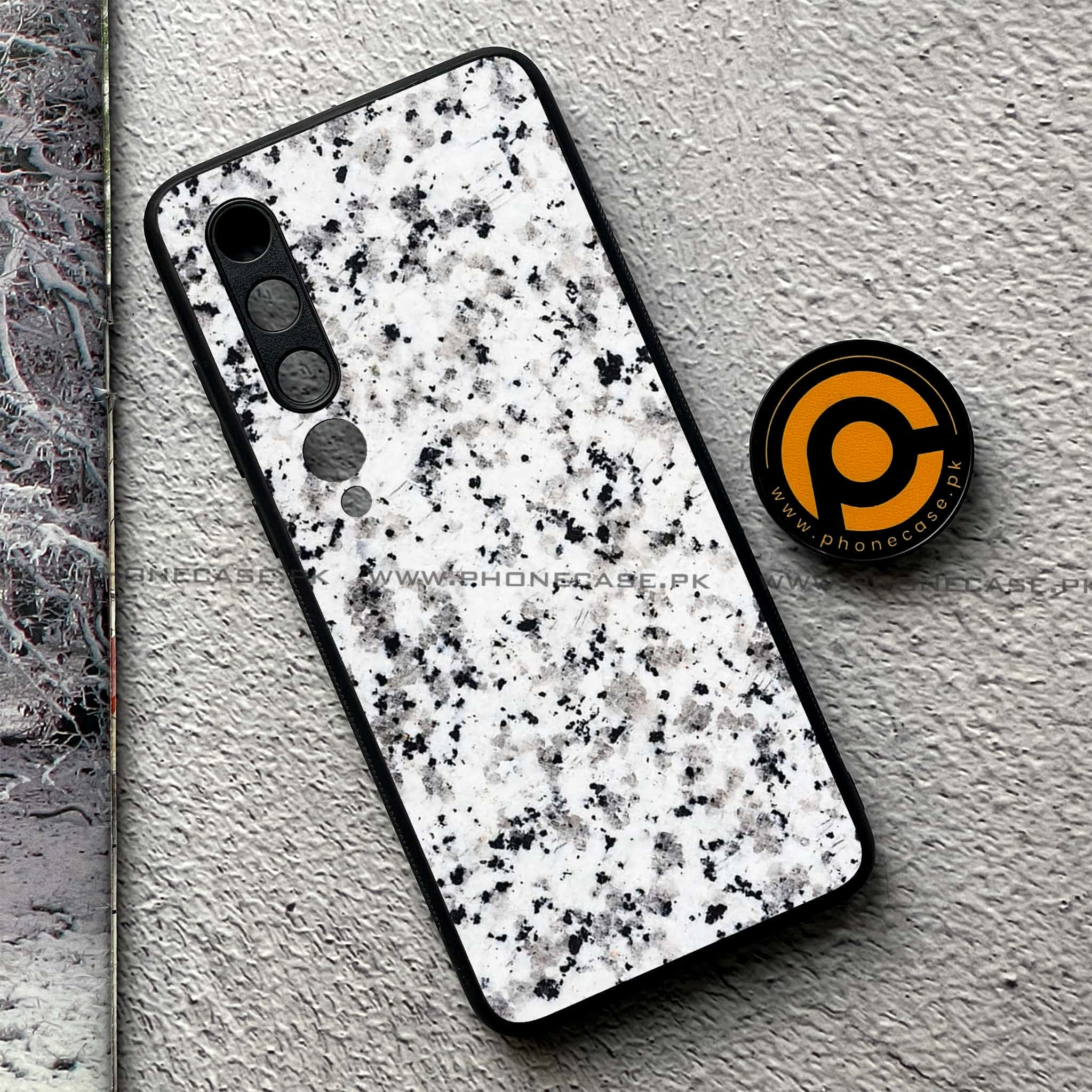 Xiaomi Mi 10 - White Marble Series - Premium Printed Glass soft Bumper shock Proof Case