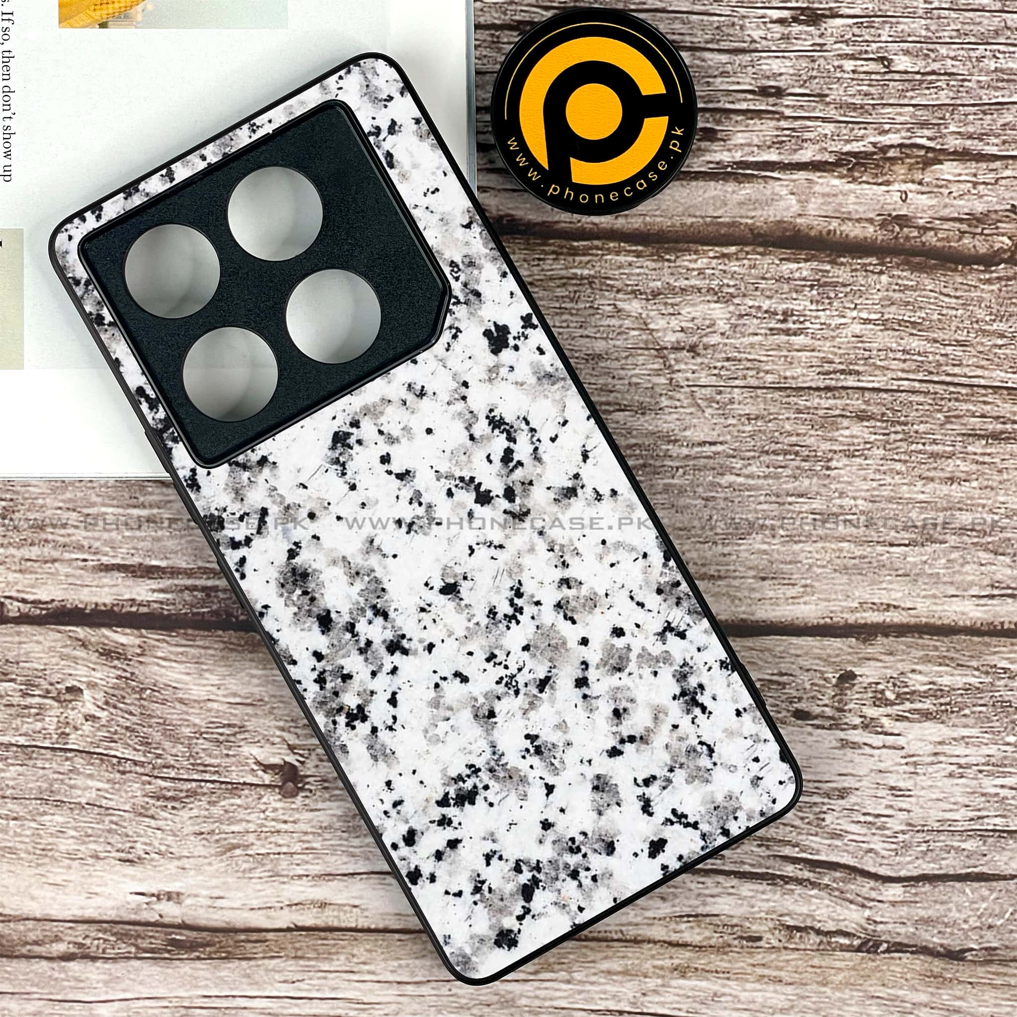 Infinix GT 20 Pro - White Marble series - Premium Printed Glass soft Bumper shock Proof Case