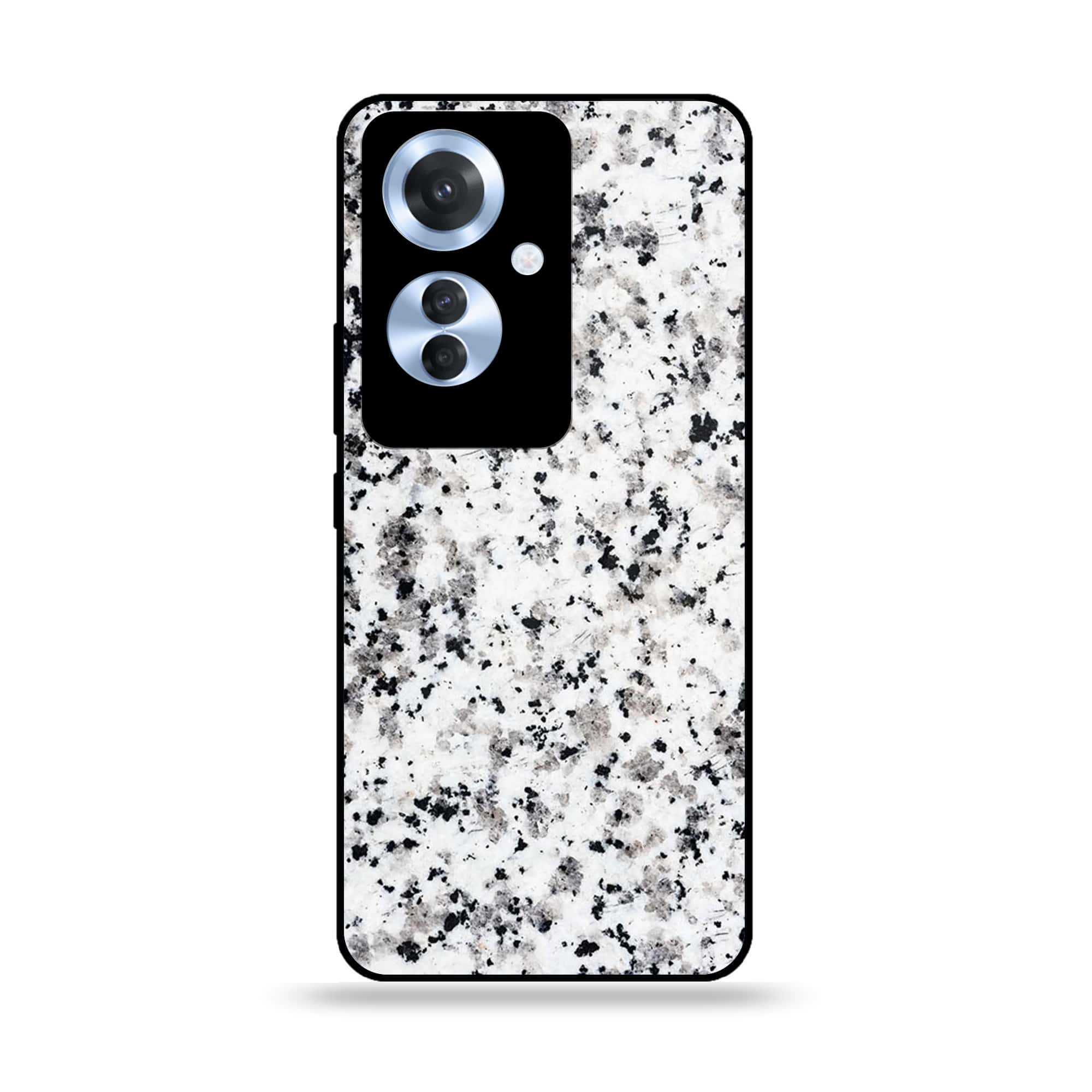 Oppo F25 Pro - White Marble series - Premium Printed Glass soft Bumper shock Proof Case