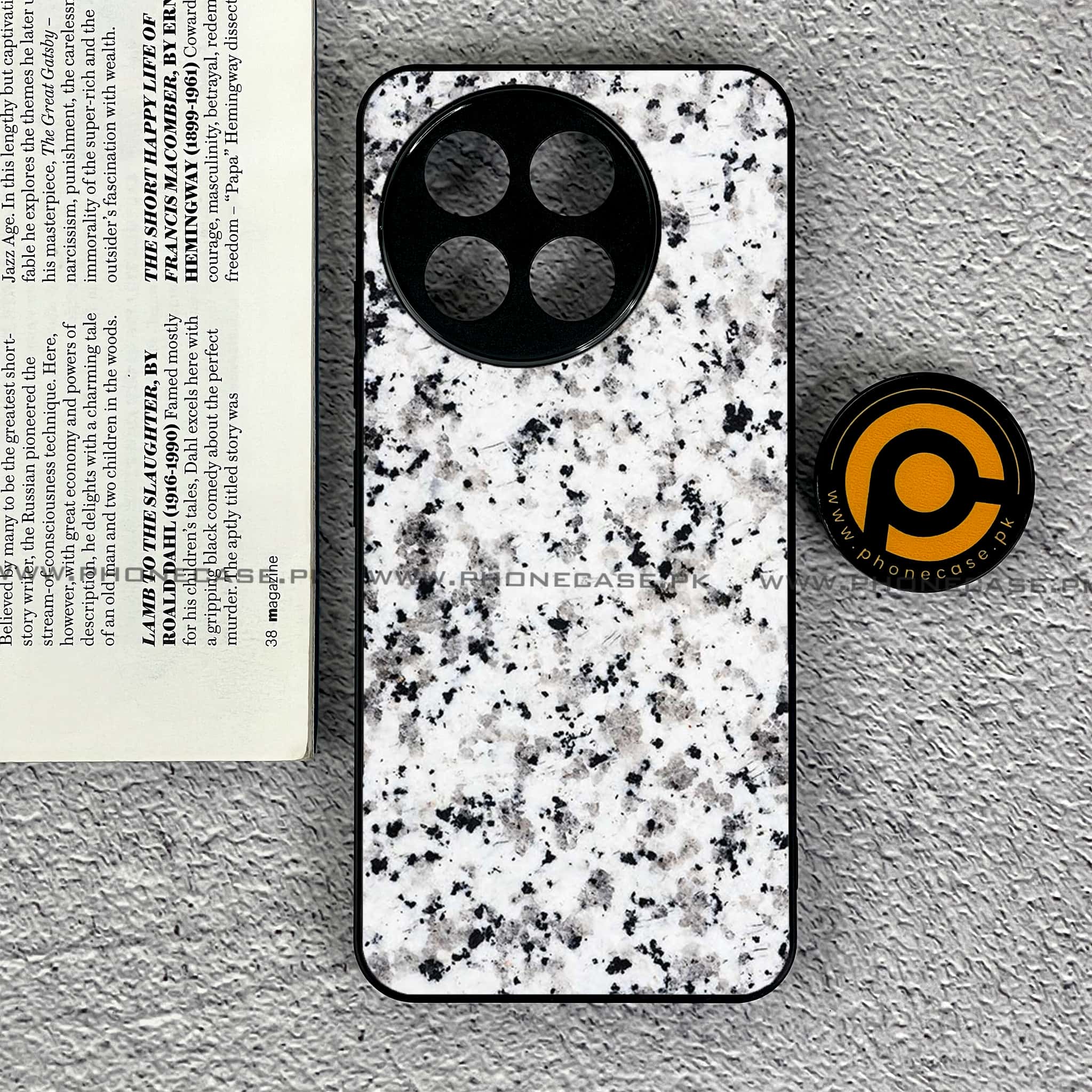 OnePlus Ace 5 - White Marble series - Premium Metal Printed soft Bumper shock Proof Case