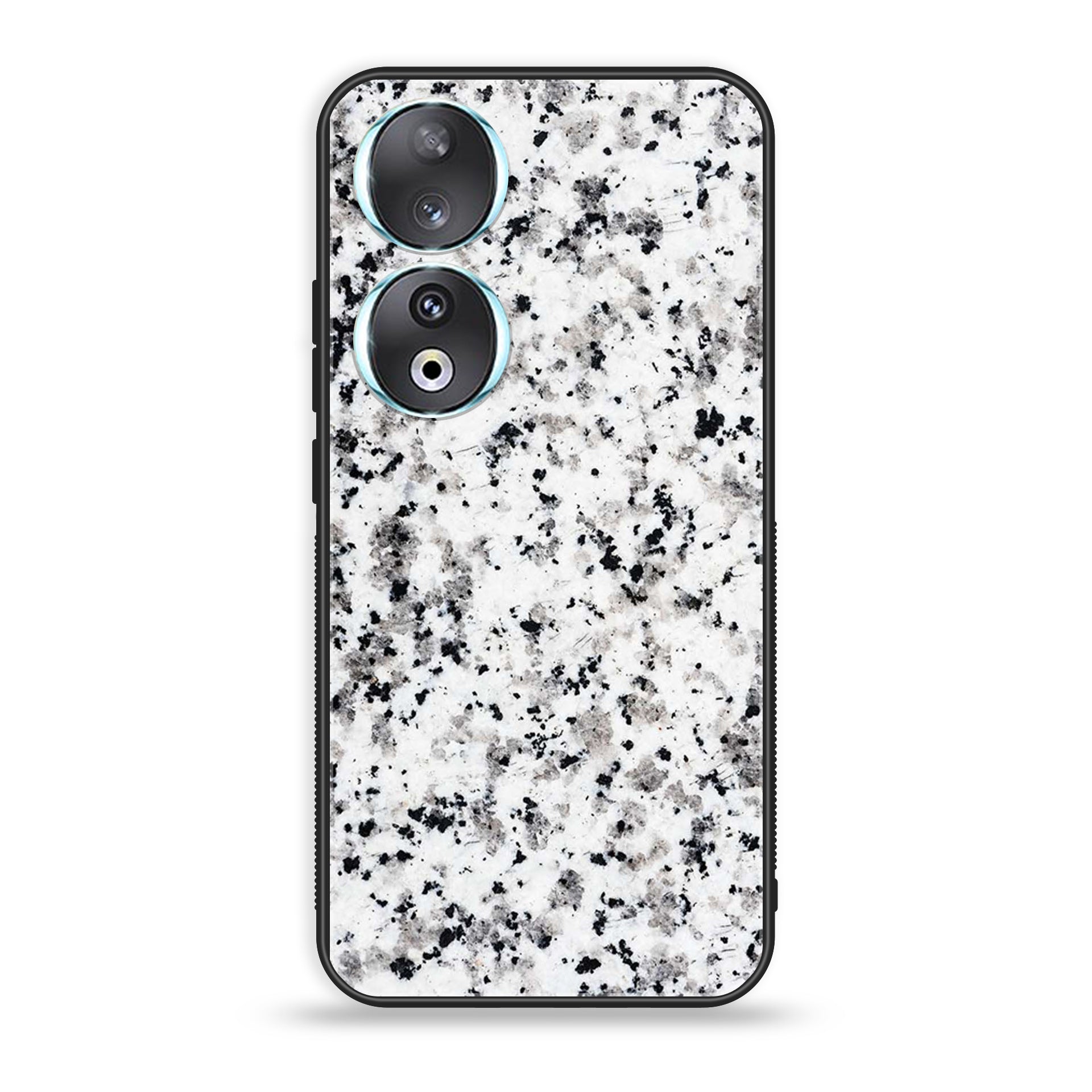 Huawei Honor 90 - White Marble series - Premium Printed Glass soft Bumper shock Proof Case