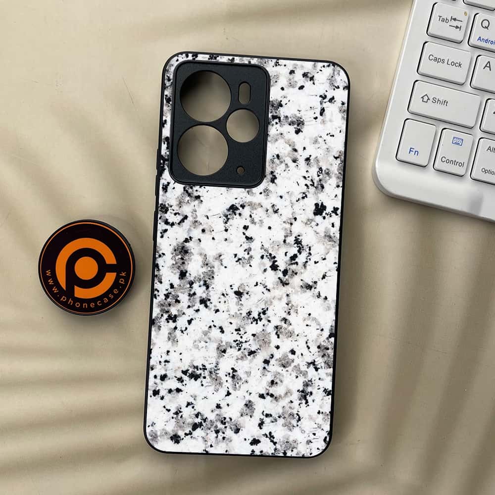 Realme 14T 5G - White Marble series - Premium Metal Printed soft Bumper Shock Proof Case