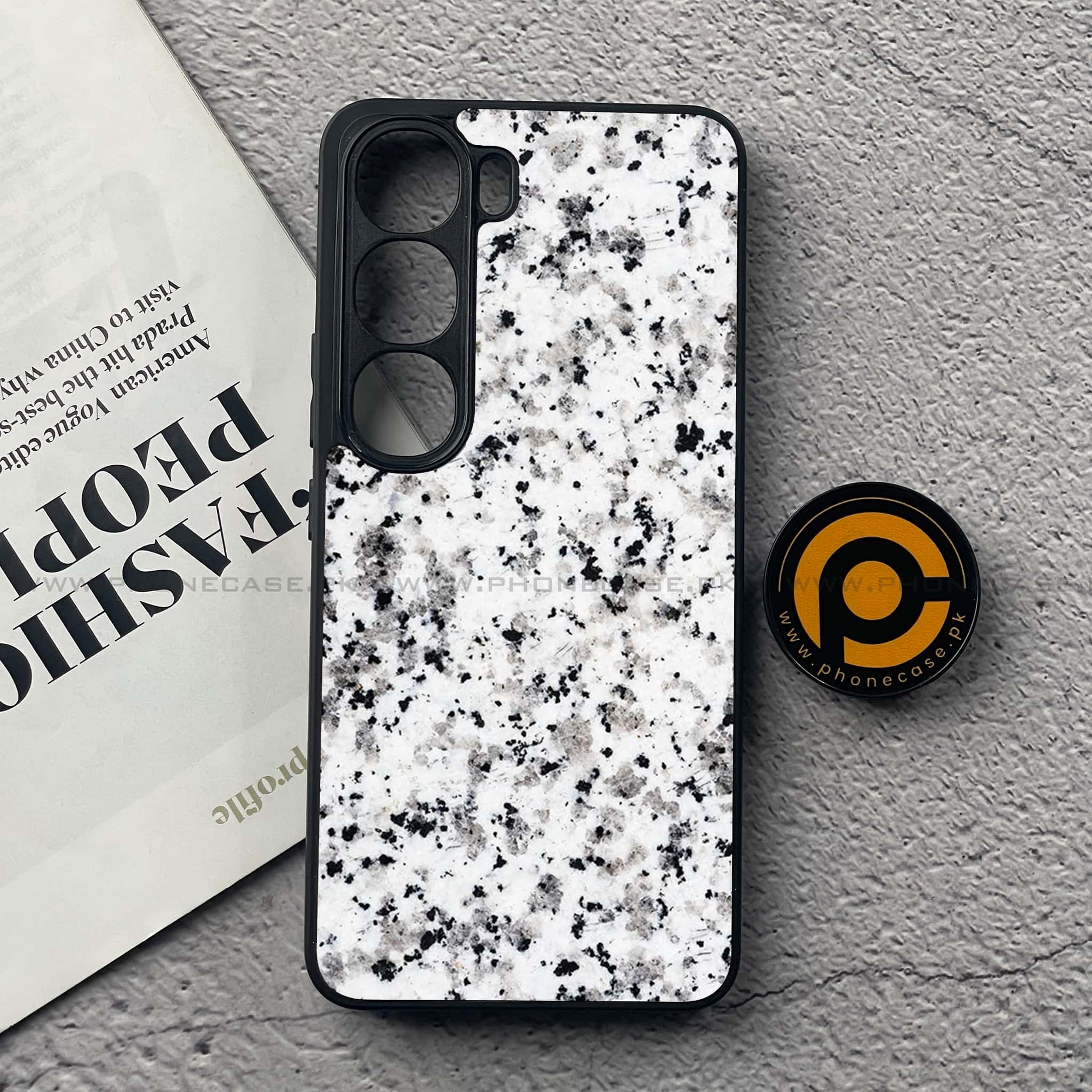 Vivo Y200 4G - White Marble Series - Premium Metal Printed soft Bumper Shock Proof Case
