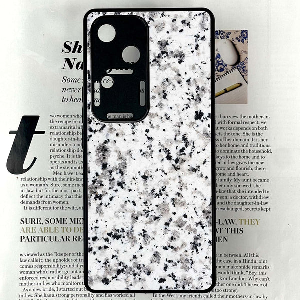 Vivo V30 - White Marble Design 9 - Premium Printed Glass soft Bumper shock Proof Case CS-40493