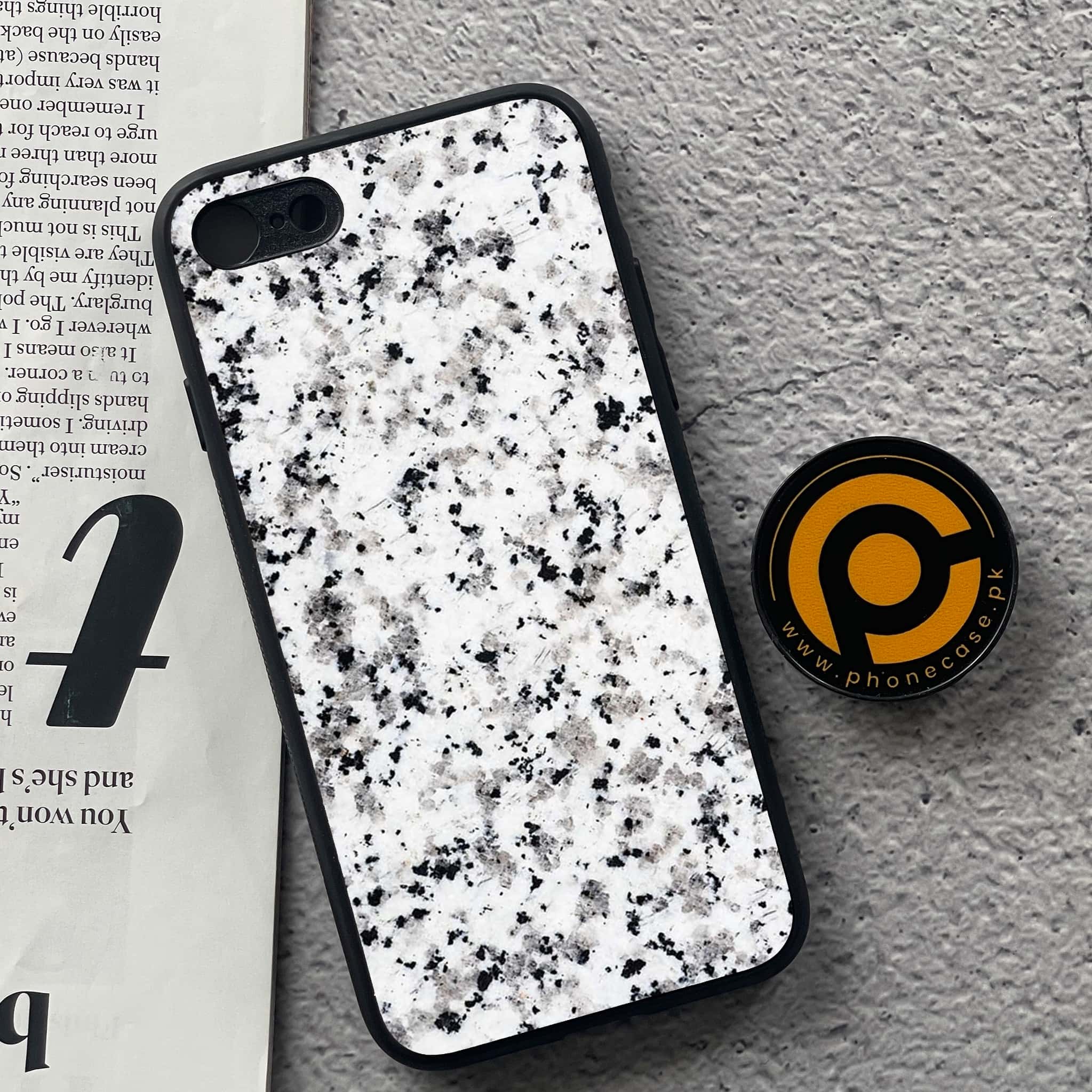 iPhone 7 / 8 - White Marble Series - Premium Printed Glass soft Bumper shock Proof Case