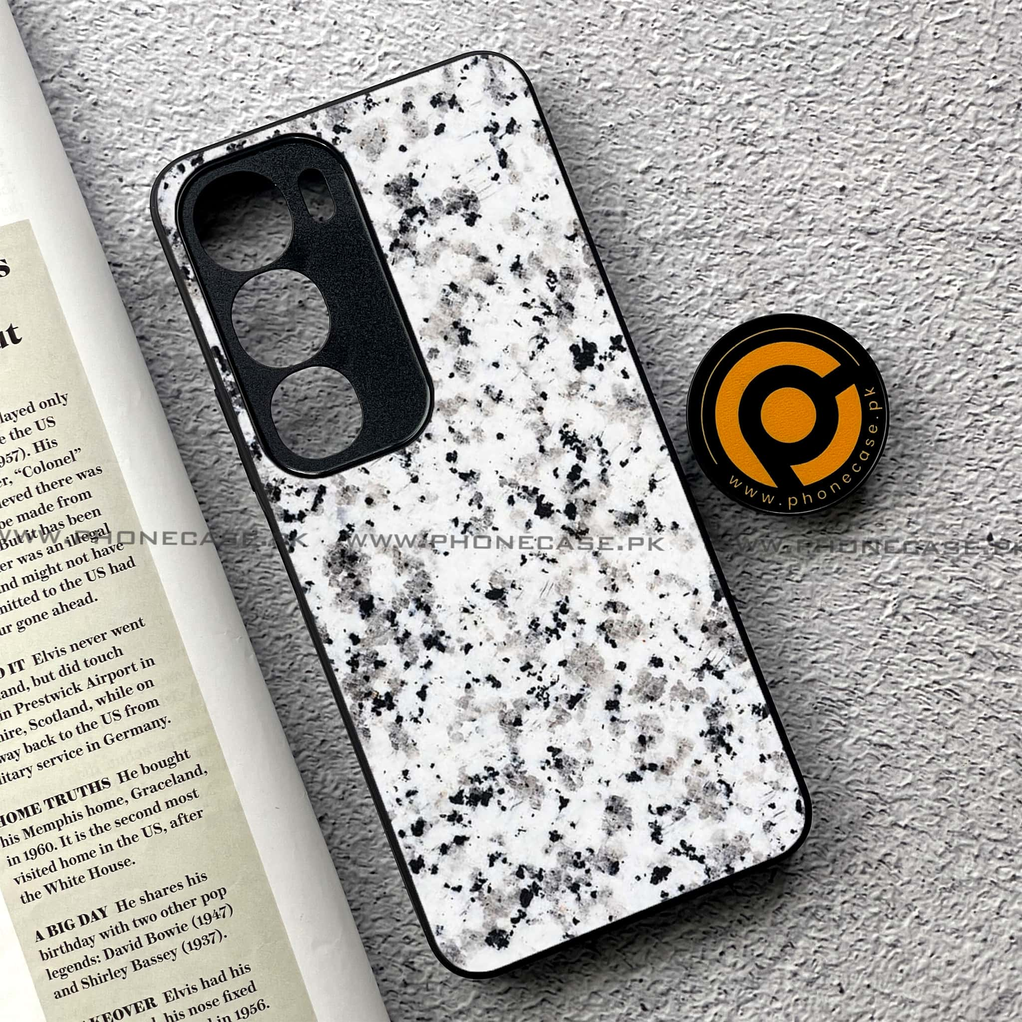 Vivo Y19s - White Marble Series - Premium Printed Glass soft Bumper shock Proof Case